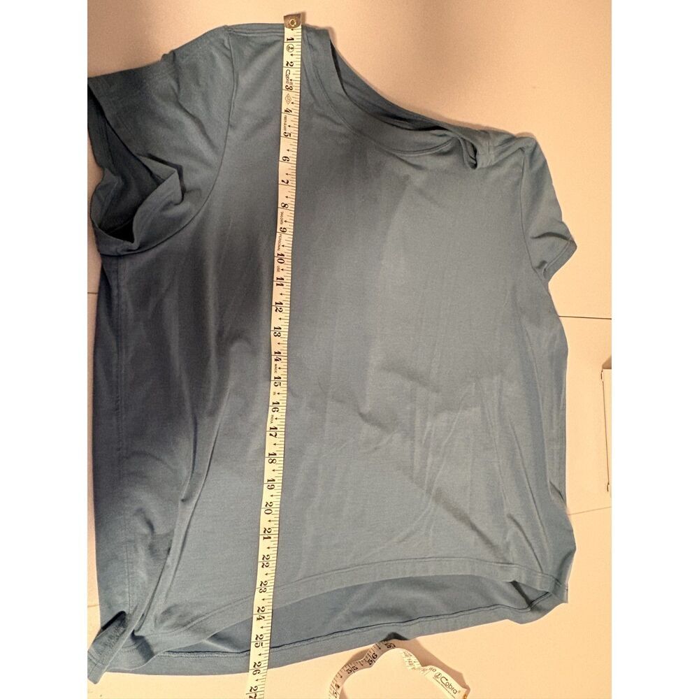 Athleta Women’s Blue Oversized Short Sleeve Tee XL Relaxed Casual Basic Top - Picture 4 of 5